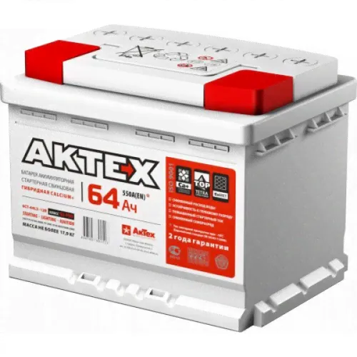 Аккумулятор автомобильный АКТЕХ АТ 64A3-R-0