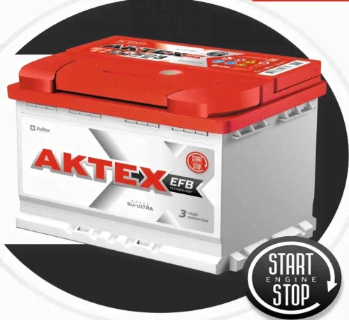 Аккумулятор АКТЕХ EFB 77 Ач прям.п. (1)